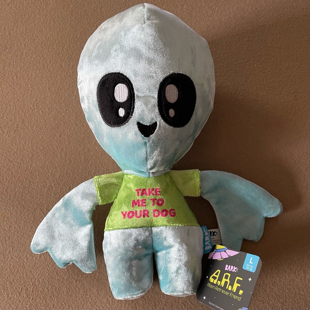 BarkBox “A.R.F.” (Alien Retriever Friend) Three in One Dog and Puppy Toy NWT L